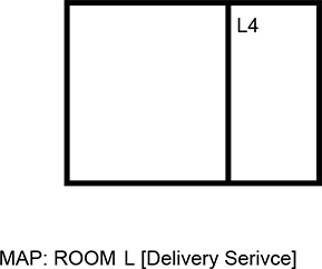Image, map. Room L(L4). Delivery Service
