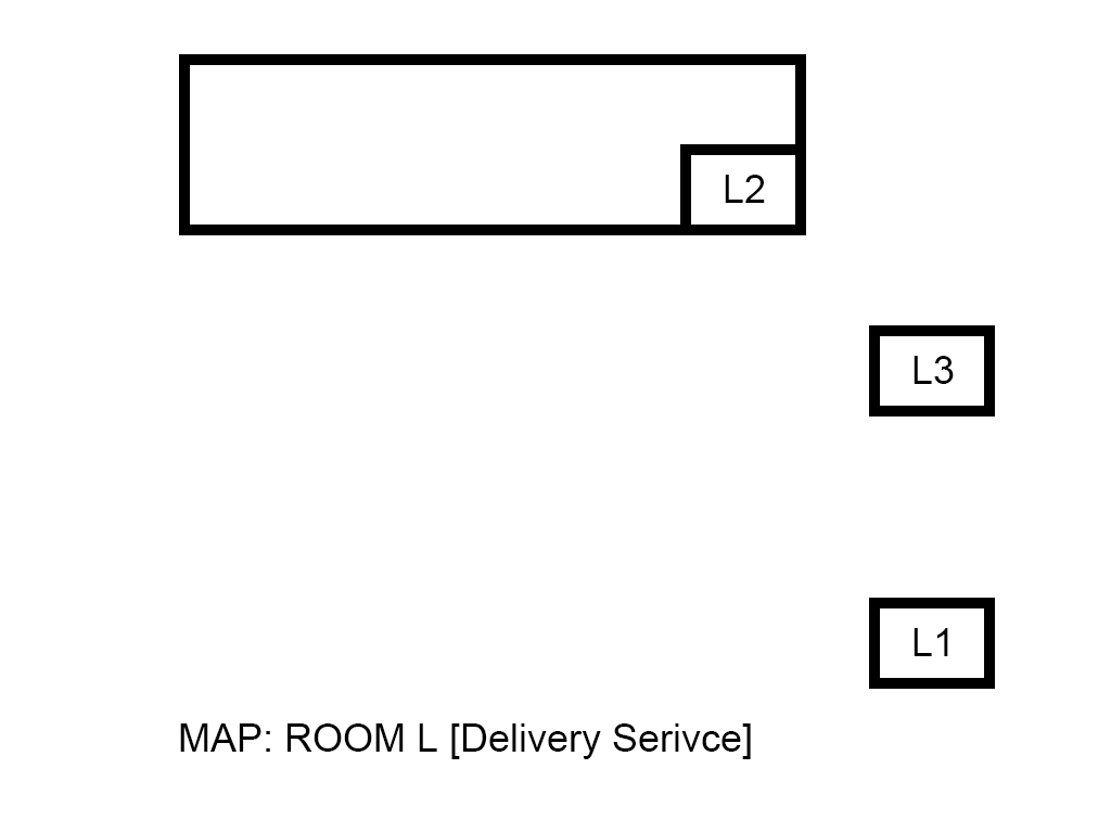 Image, map. Room K(L1~L3). Delivery Service